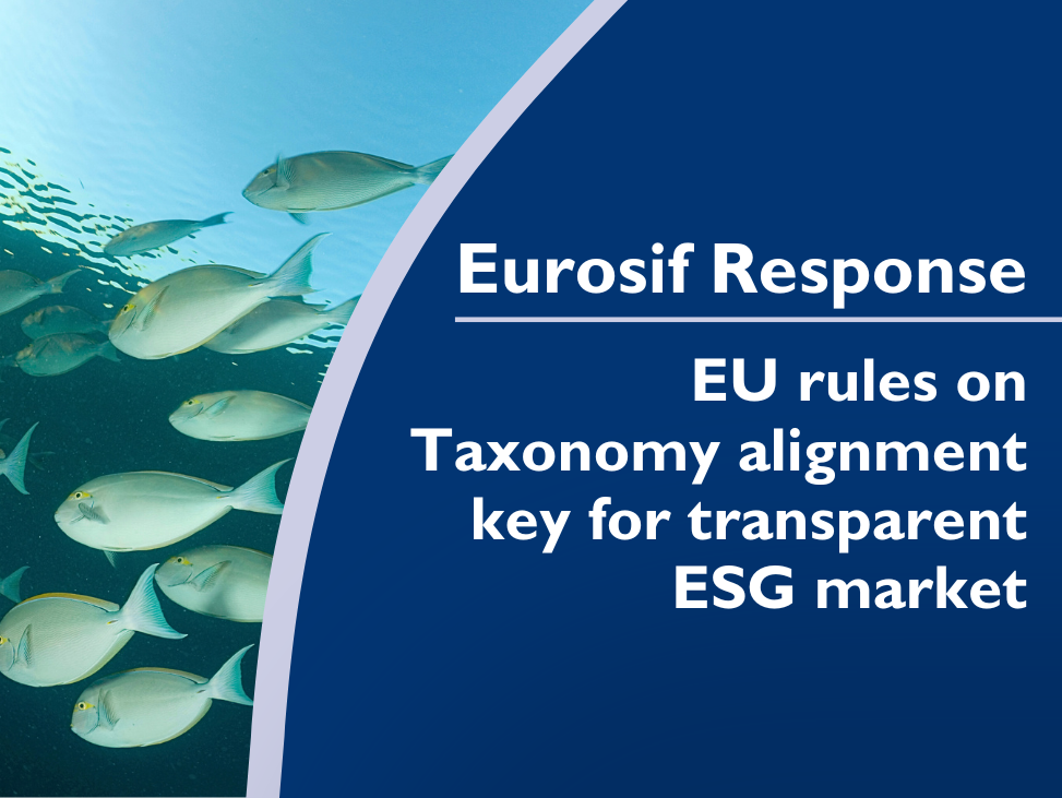 EU rules on Taxonomy alignment key for transparent ESG market