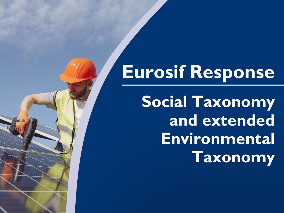 Social Taxonomy and extended Environmental Taxonomy – Eurosif position