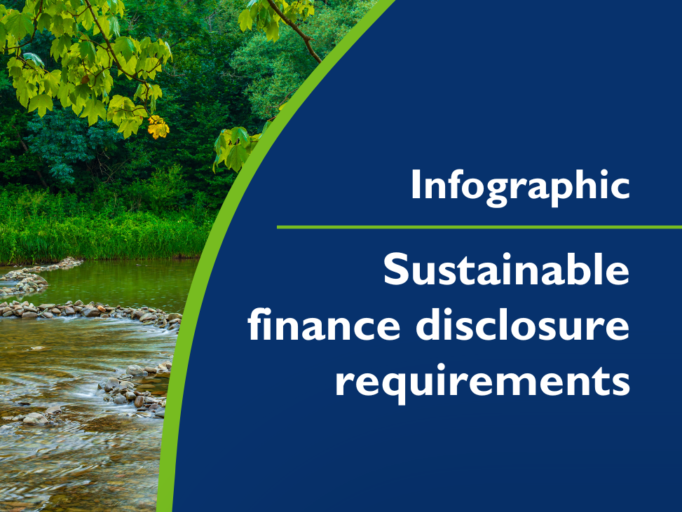 Infographic on Sustainable finance disclosure requirements