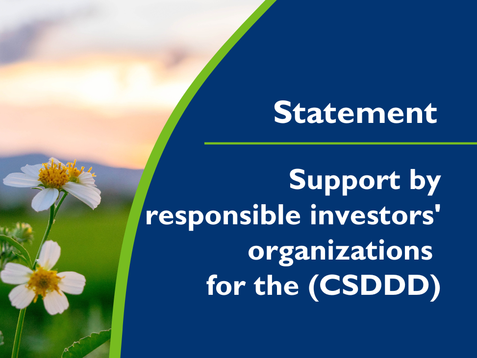 Joint statement of support by responsible investors’ organisations for the Corporate Sustainability Due Diligence Directive (CSDDD)