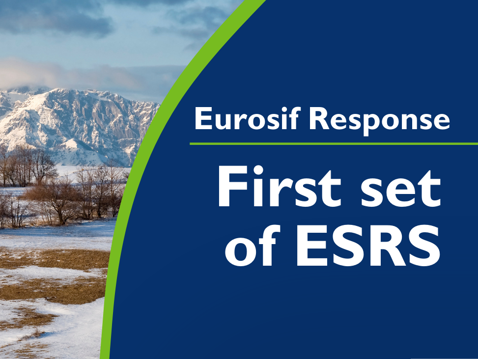 Eurosif response to the European Commission’s consultation on the first set of European Sustainability Reporting Standards (ESRS)