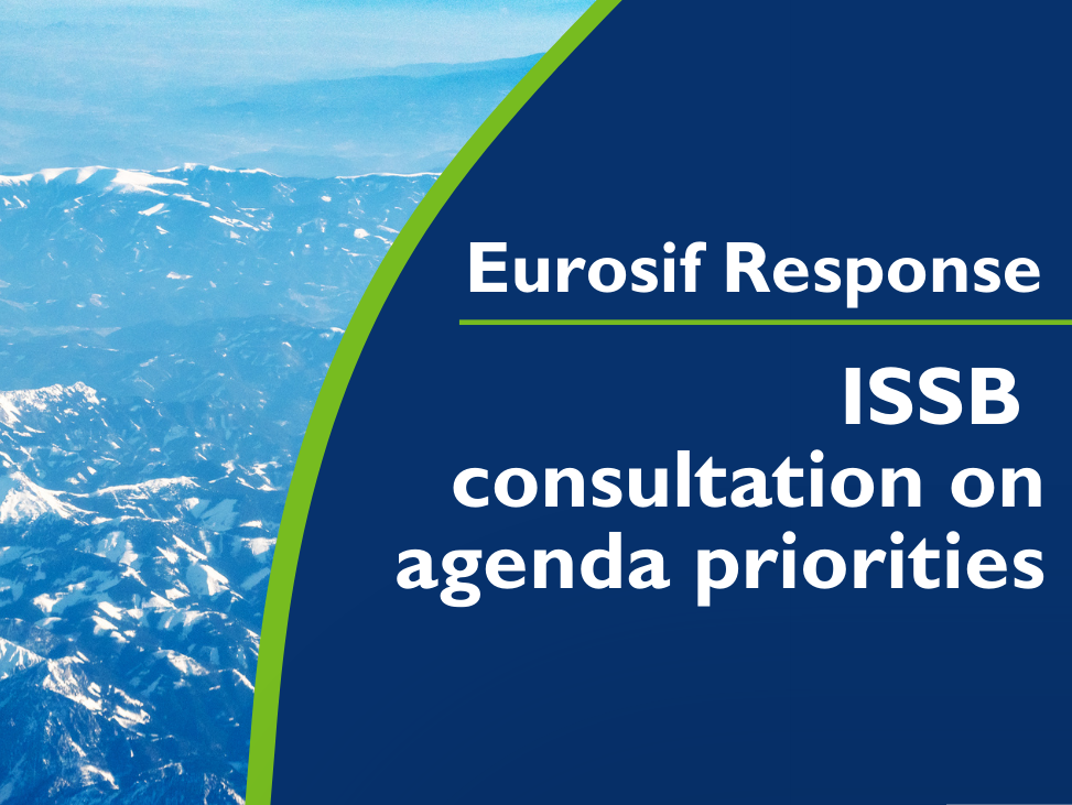 Eurosif response to the International Sustainability Standards Board consultation on agenda priorities