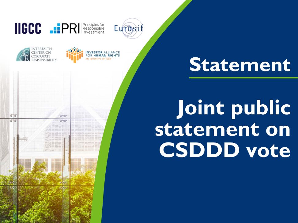 Joint public statement on CSDDD vote