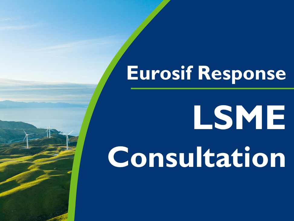 Eurosif response to EFRAG’s consultation on Sustainability Reporting Standards for listed SMEs (LSME)